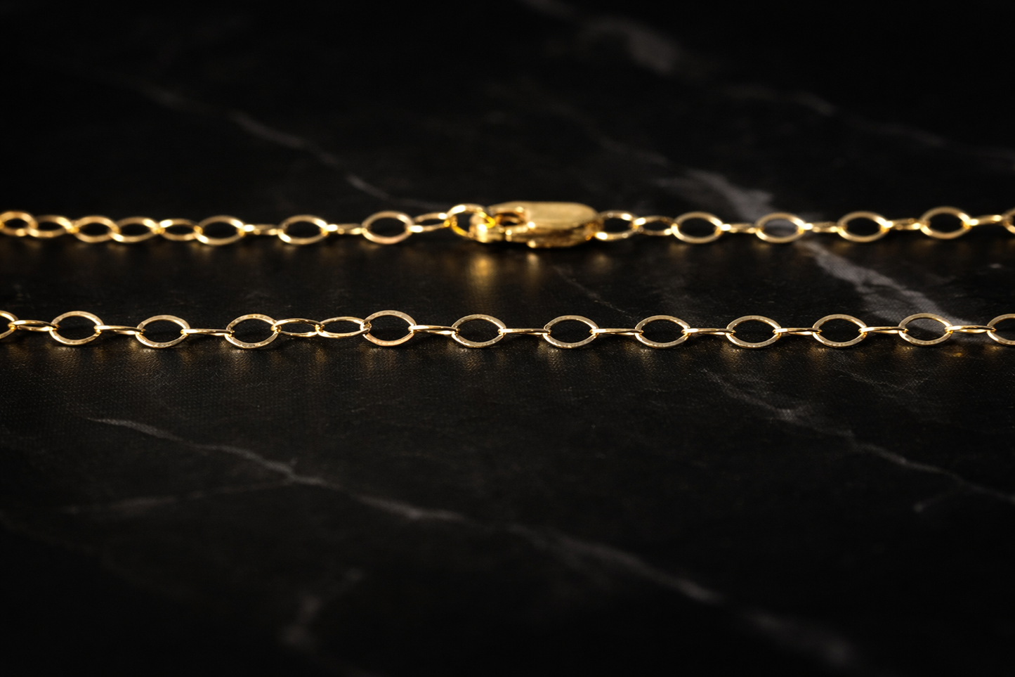14k Gold-Filled Flat Oval Cable Chain Necklace (2.3mm)