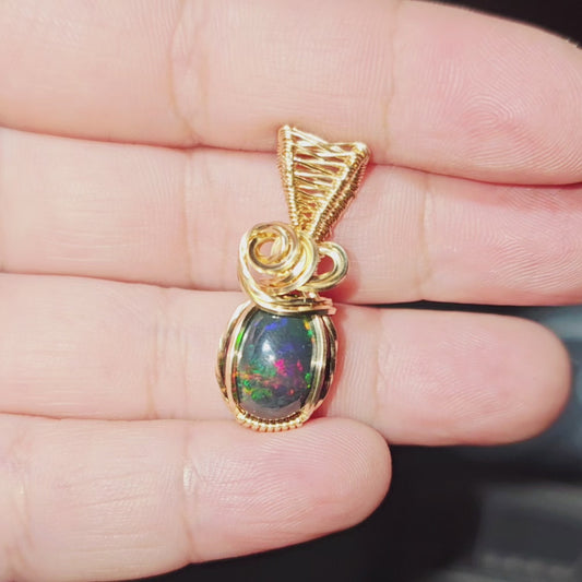 Black Opal Pendant