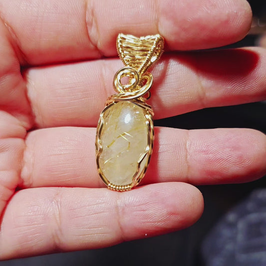Golden Rutile Pendant