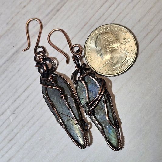 Labradorite Music Earrings
