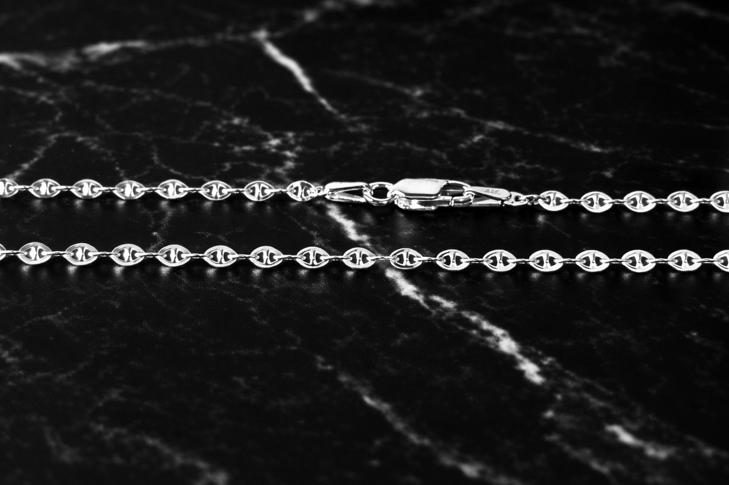Sterling Silver Flat Anchor Chain Necklace (2.5mm)