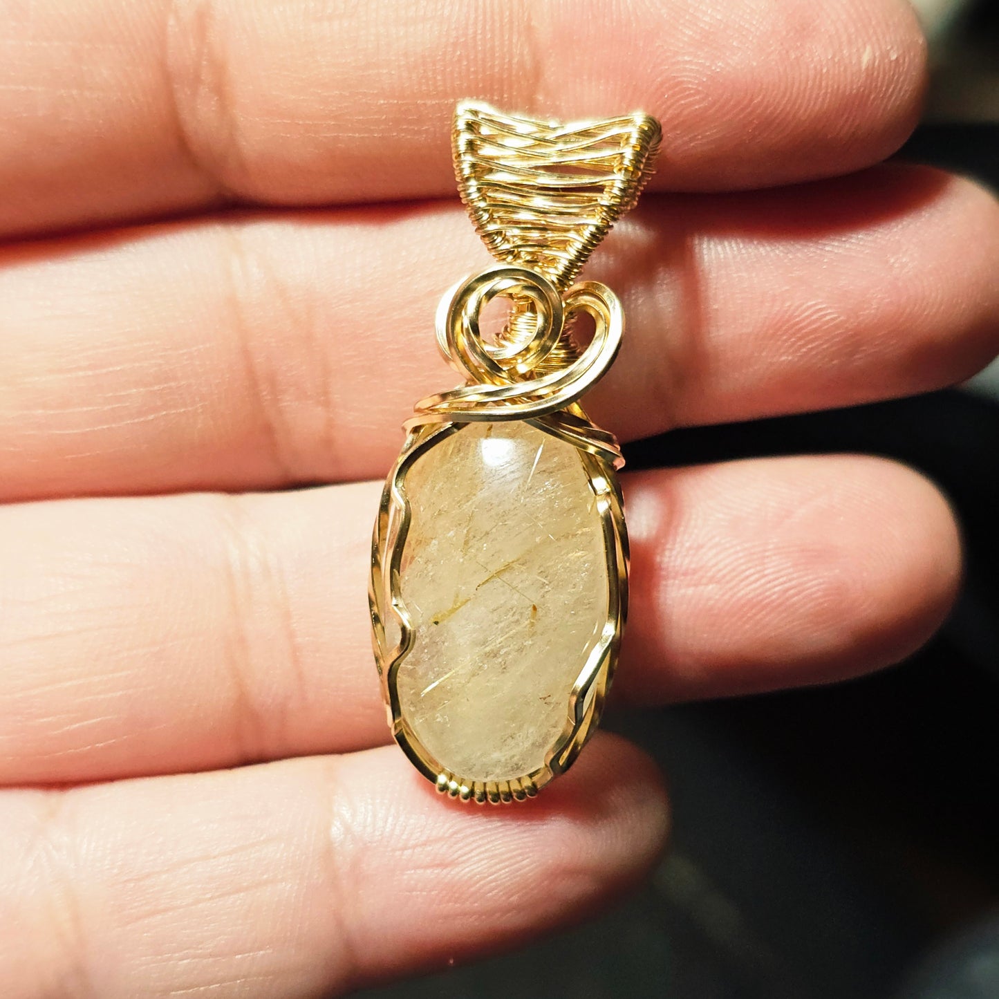 Golden Rutile Pendant
