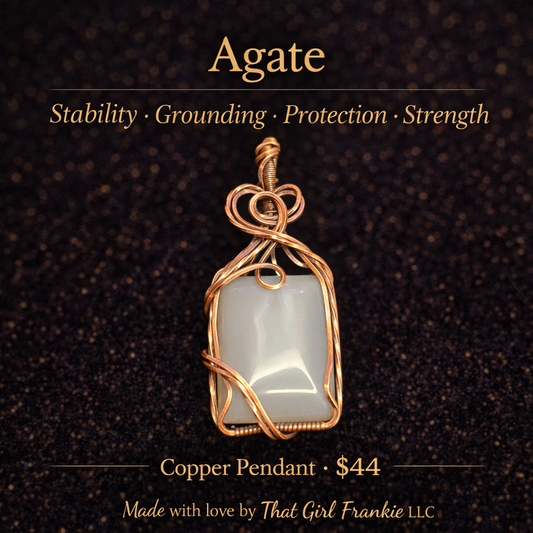 Square Agate Pendant