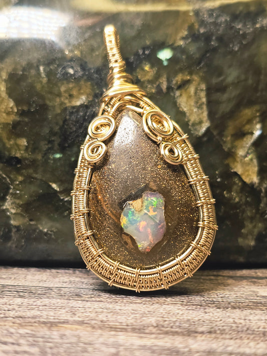 Boulder Opal Pendant