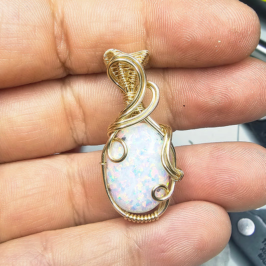 Pearl White Opal Pendant