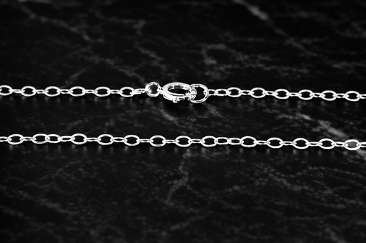 Sterling Silver Flat Cable Chain Necklace (1.4mm)