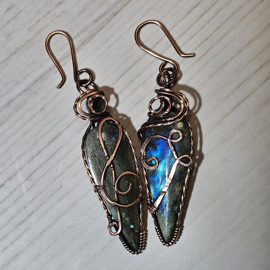 Labradorite Music Earrings