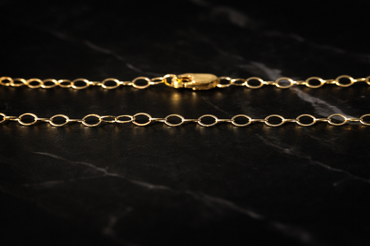 14k Gold-Filled Flat Oval Cable Chain Necklace (2.3mm)